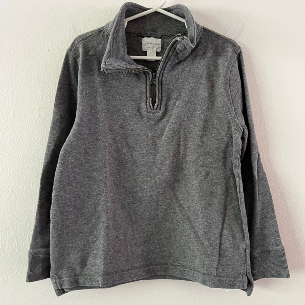 Crewcuts 100% Cotton 1/4 Zip Sweatshirt in‎ Gray size small